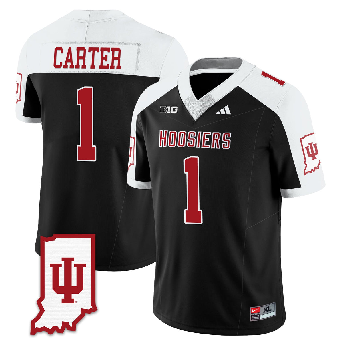 Men's Indiana Hoosiers Football Jersey All Stitched - Indiana Map