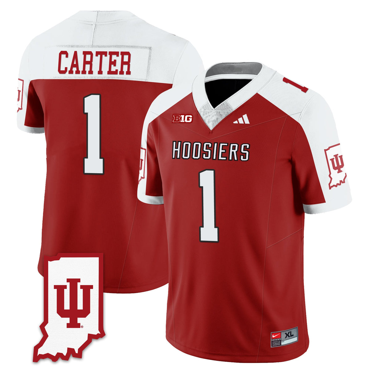 Men's Indiana Hoosiers Football Jersey All Stitched - Indiana Map