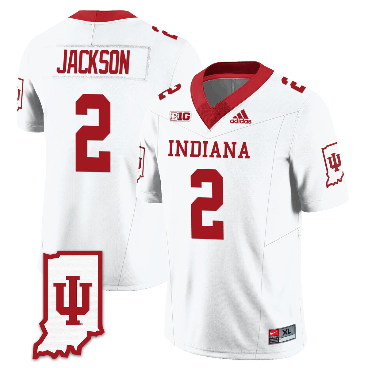 Men's Indiana Hoosiers Football Jersey All Stitched - Indiana Map