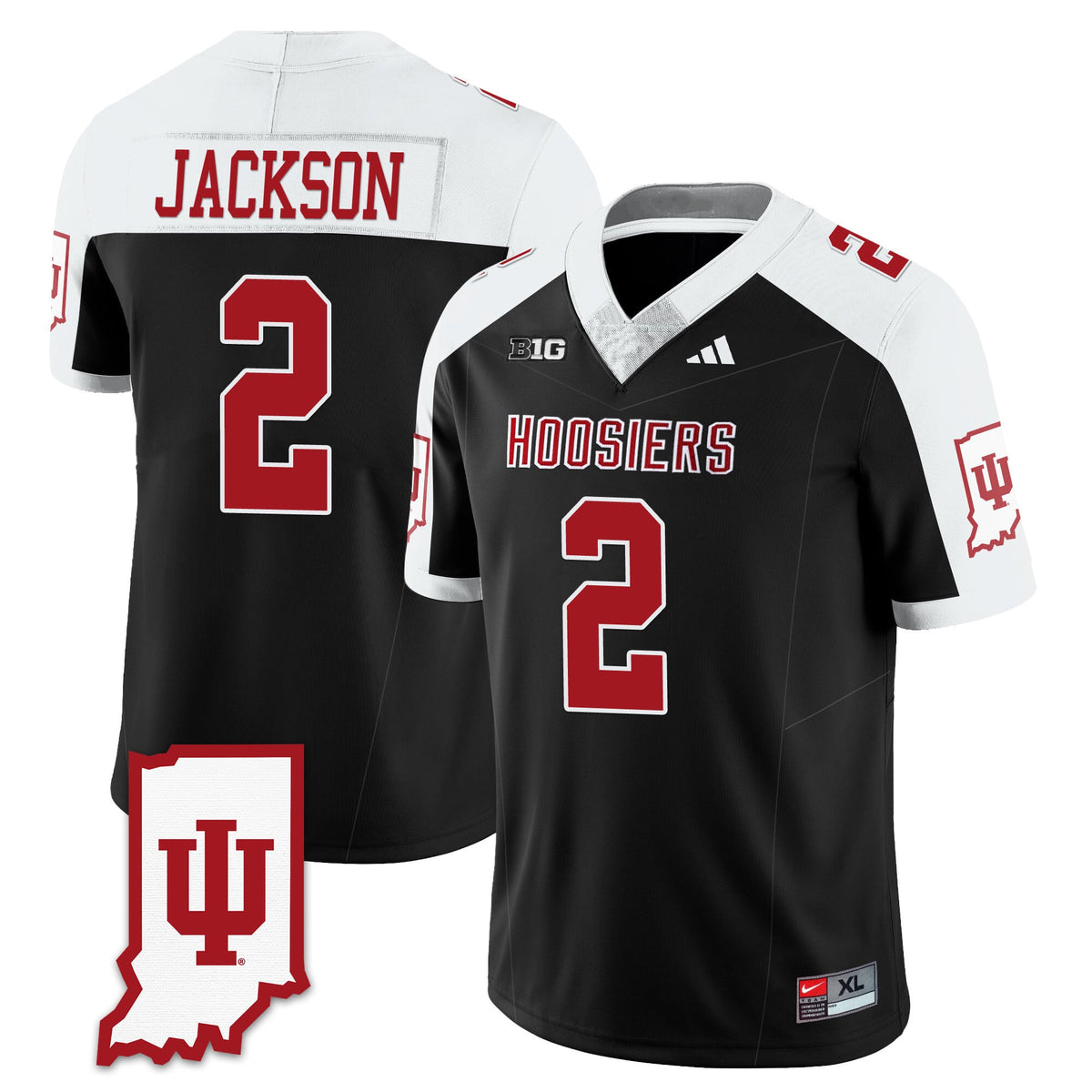 Men's Indiana Hoosiers Football Jersey All Stitched - Indiana Map
