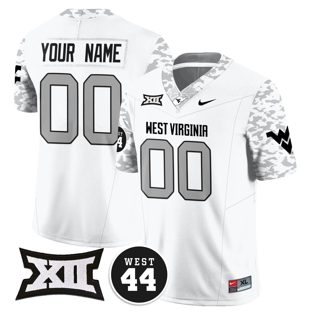 Custom Name/Gender West Virginia Mountaineers 2024 Vapor Limited Jersey - All Stitched - Honor Jerry West