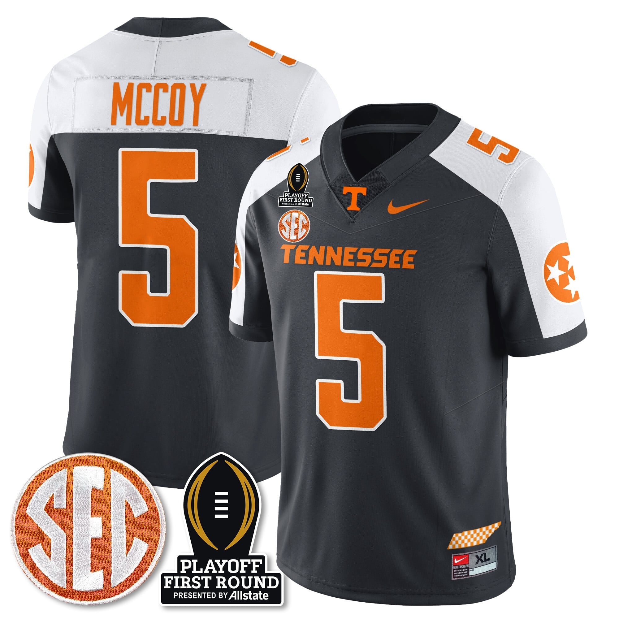 Men's Tennessee Volunteers Football Jersey - Playoff First Round Patch - All Stitched