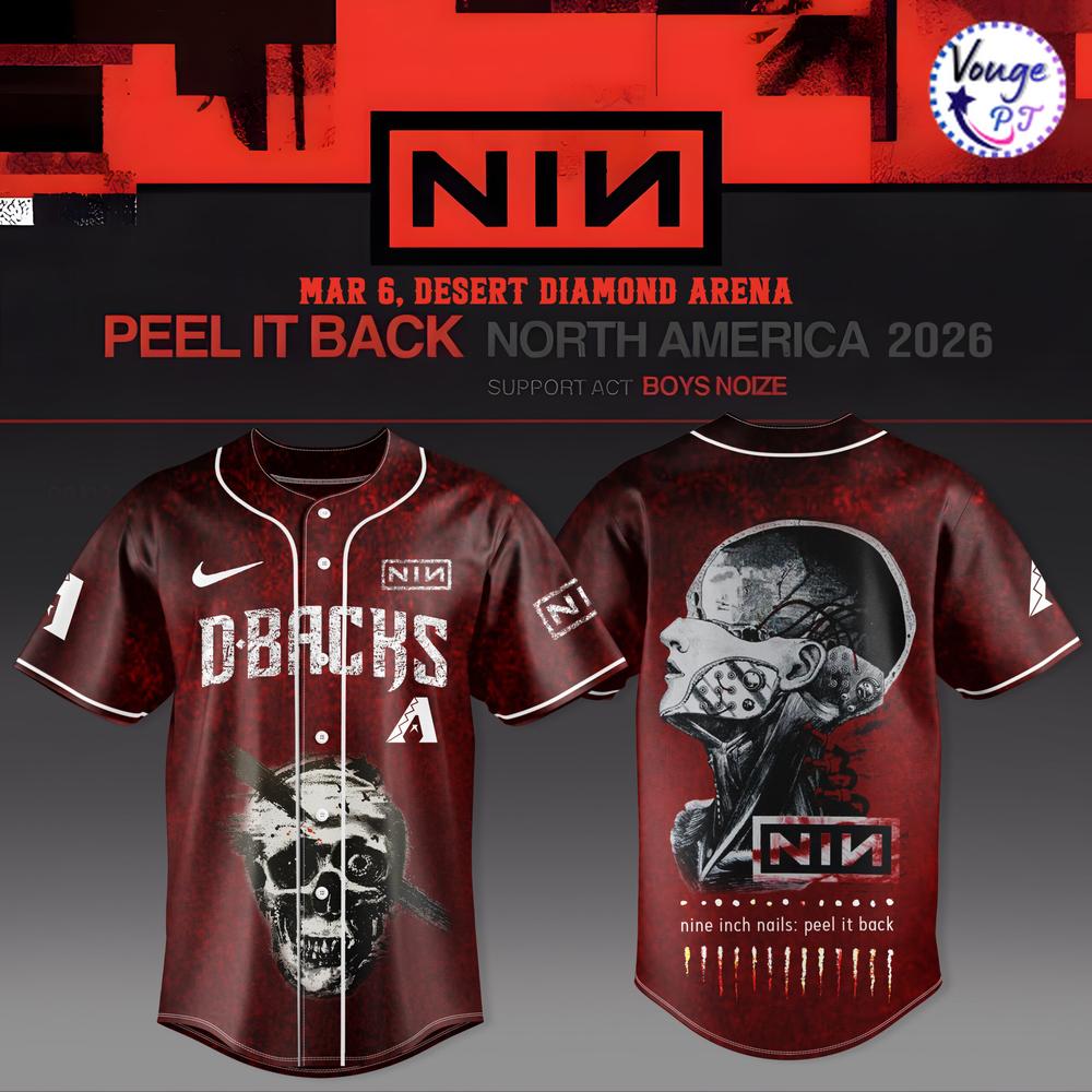 Arizona Diamondbacks x NIN Nine Inch Nails Peel It Back Baseball Jersey