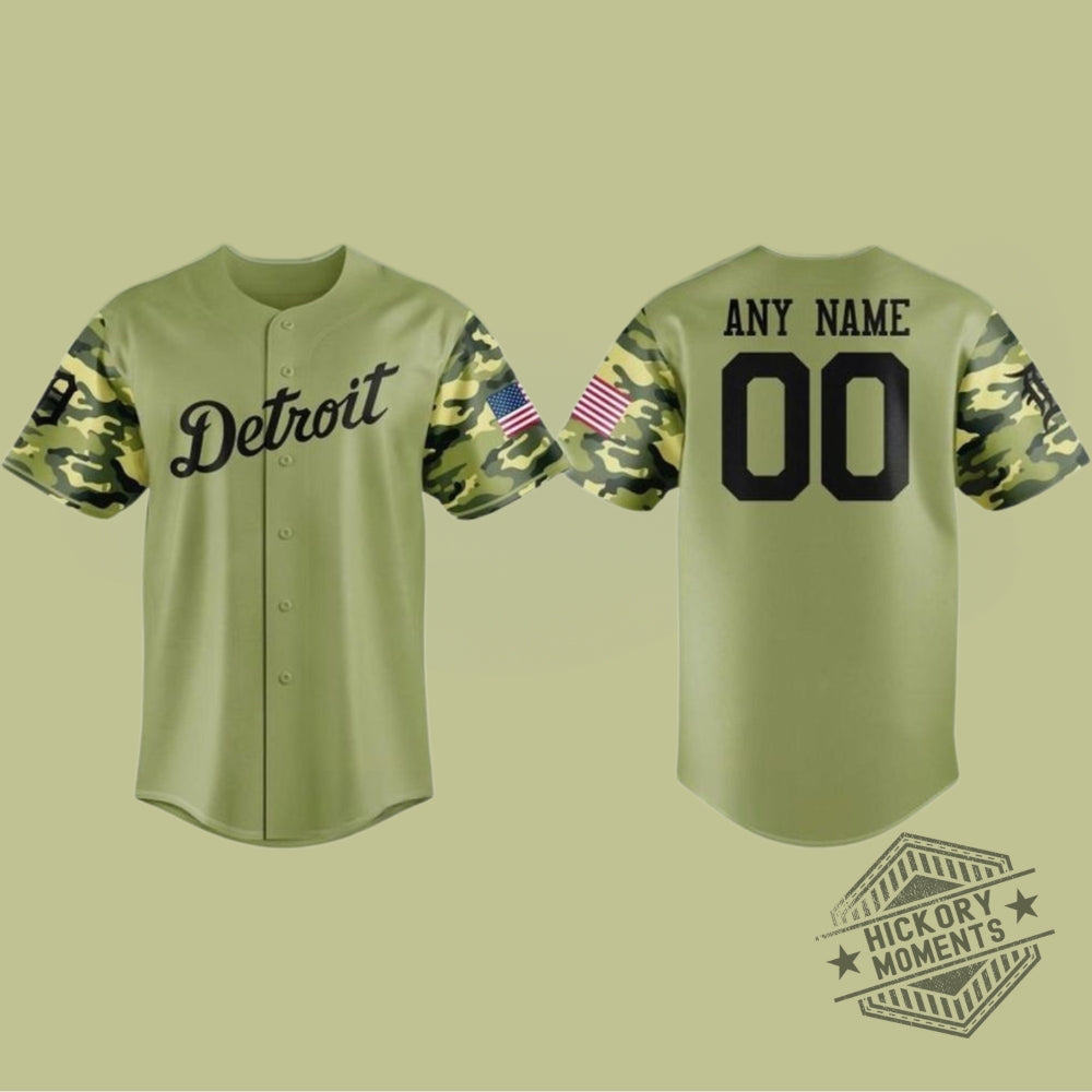 Detroit Tigers Military Appreciation Night 2026 Personalized Baseball Jersey