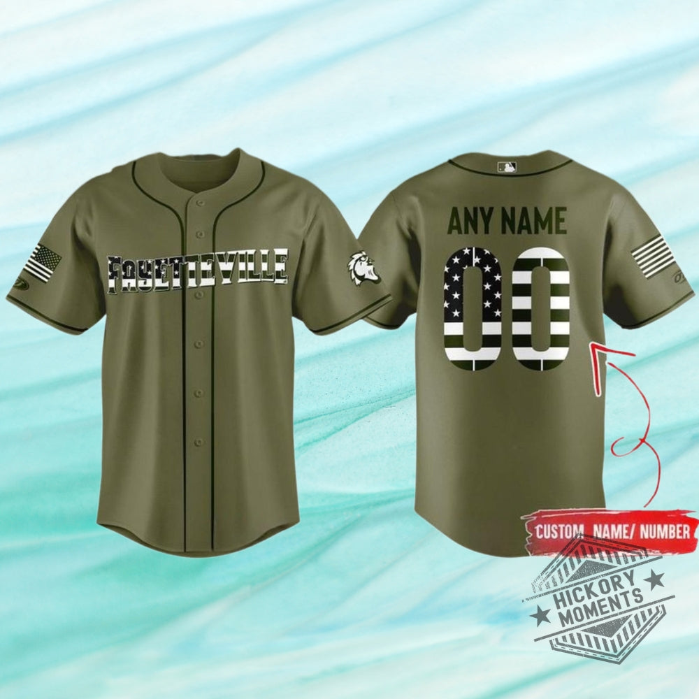 Fayetteville Woodpeckers 2026 Military Appreciation Night Personalized Baseball Jersey