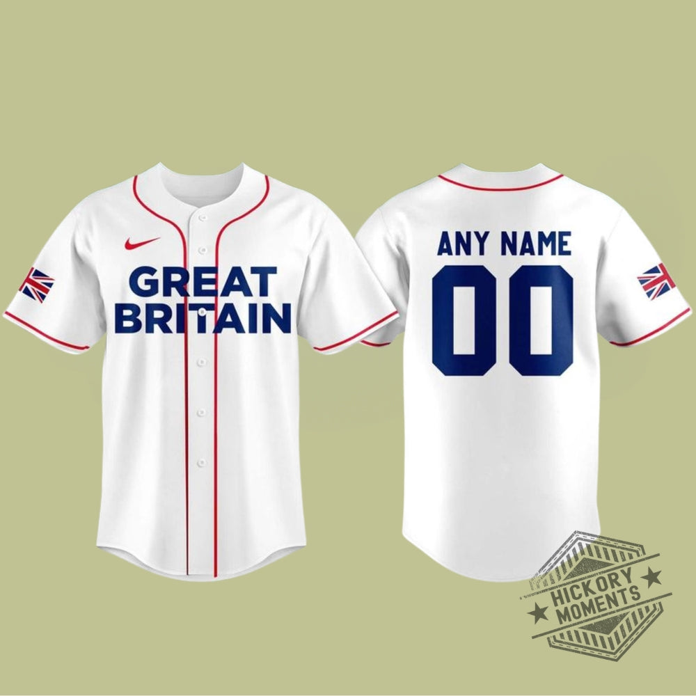 Great Britain 2026 World Baseball Classic Personalized White Baseball Jersey