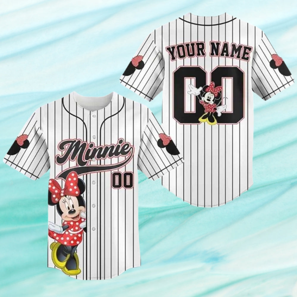 Merry Christmas Disney Minnie Mouse Baseball Jersey
