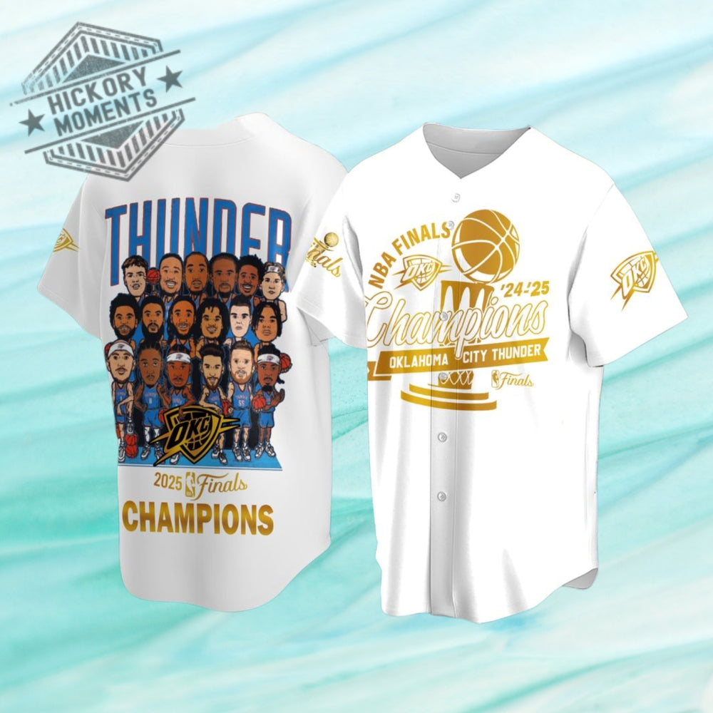 Oklahoma City Thunder Nba Finals Best Team White Baseball Jersey