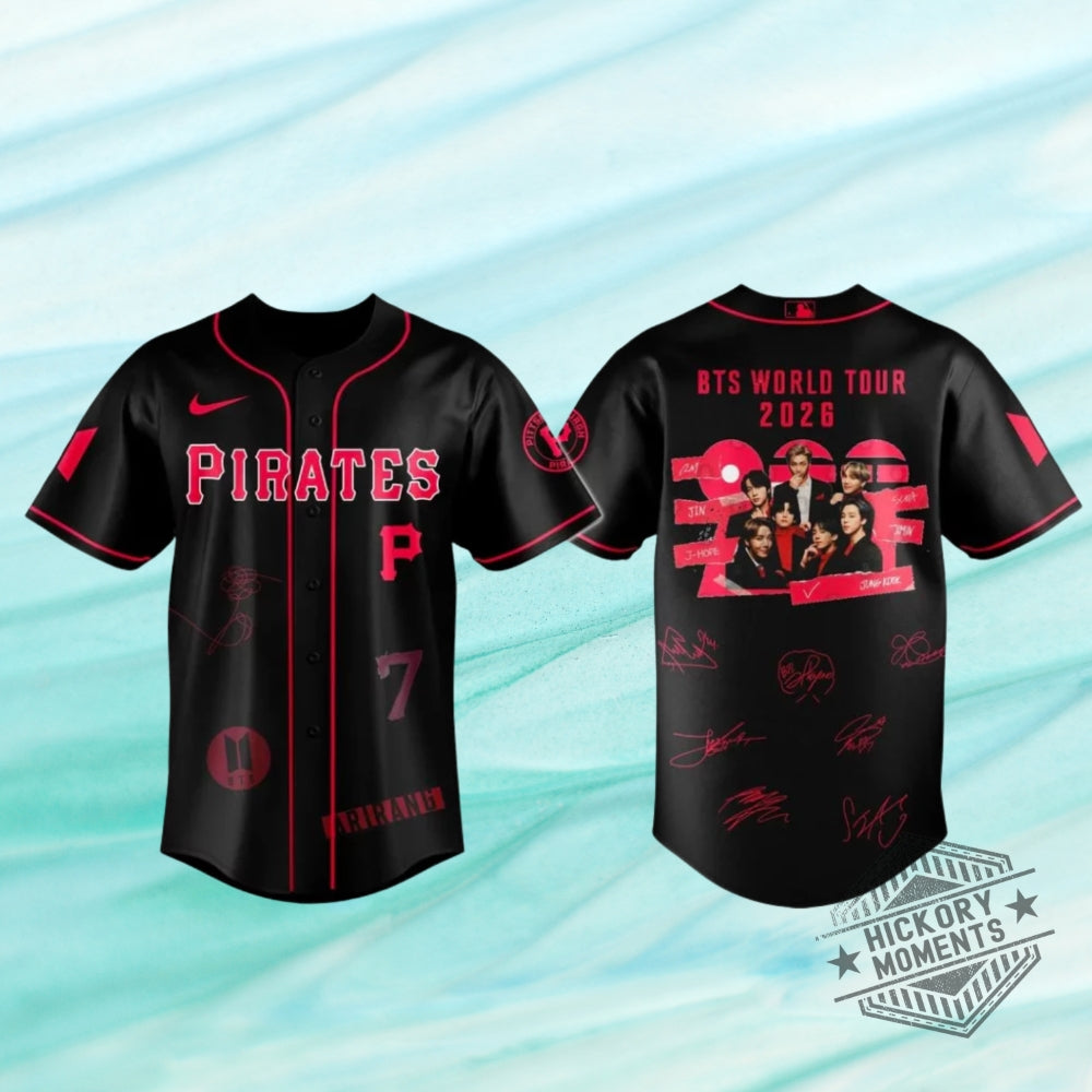 Pittsburgh Pirates X Bts World Tour 2026 Edition Baseball Jersey