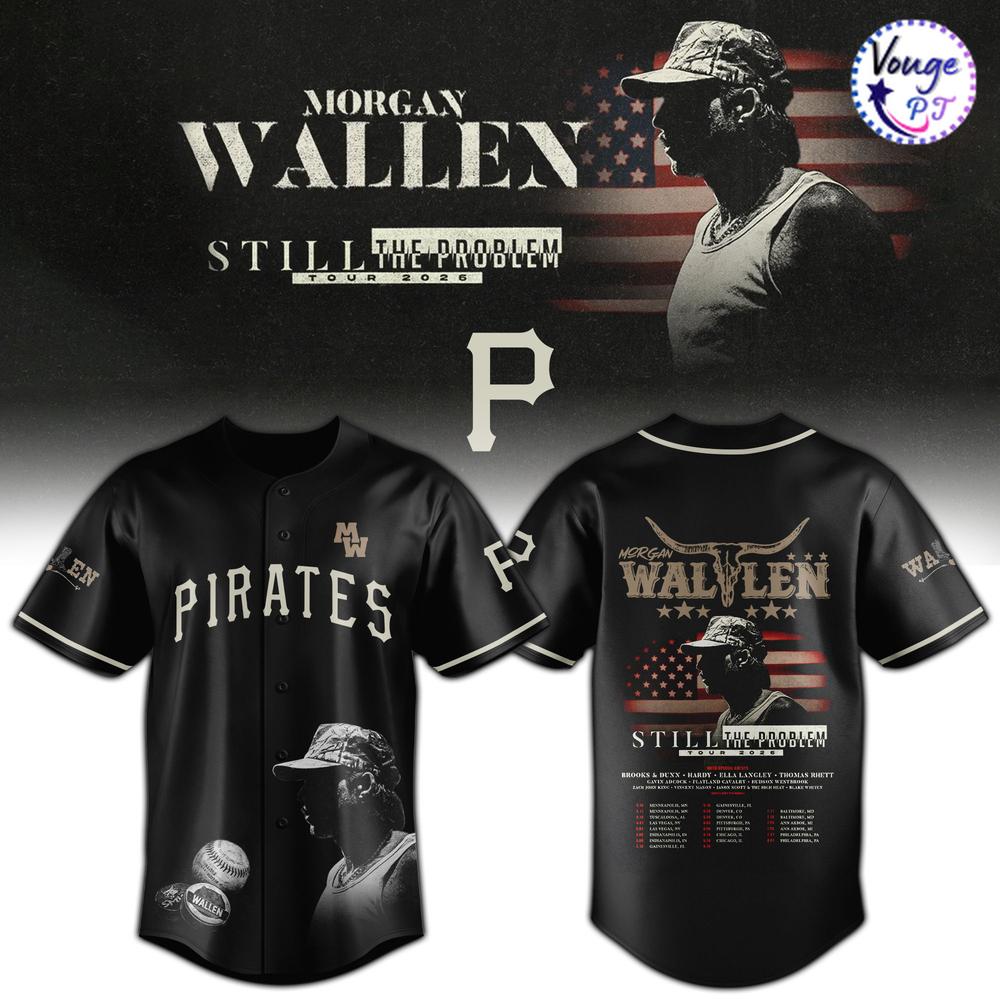 Pittsburgh Pirates x Morgan Wallen Still The Problem Tour Baseball Jersey