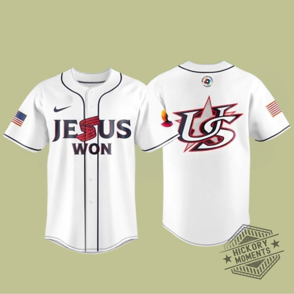 Team Usa X Jesus Won 2026 World Baseball Classic Baseball Jersey