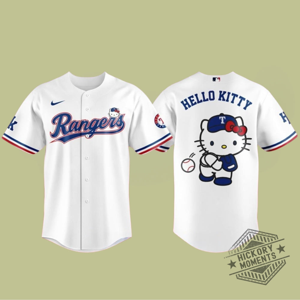 Texas Rangers X Hello Kitty 2026 Night Of Mlb Personalized Baseball Jersey