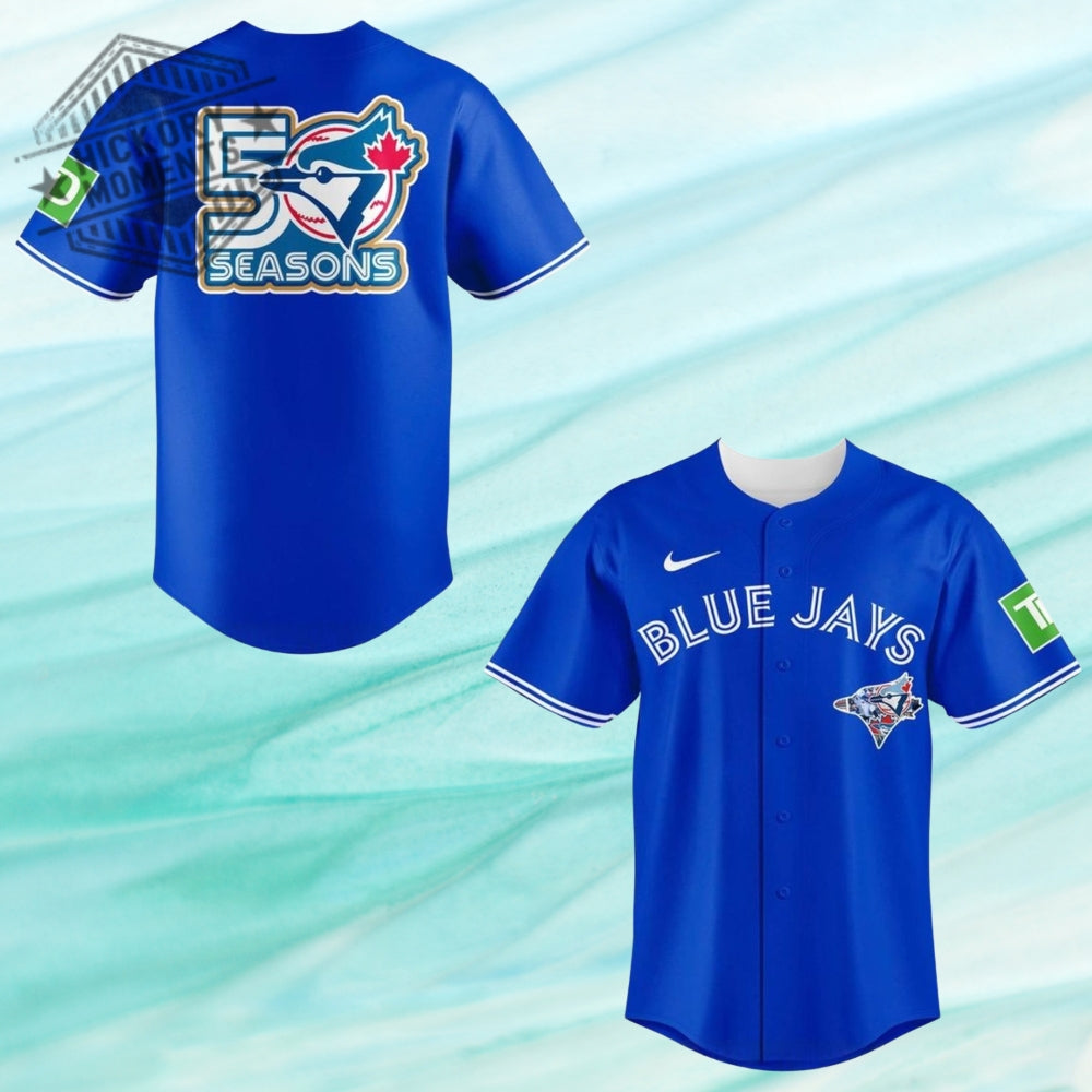 Toronto Blue Jays 50Th Anniversary 1976 2026 Blue Baseball Jersey