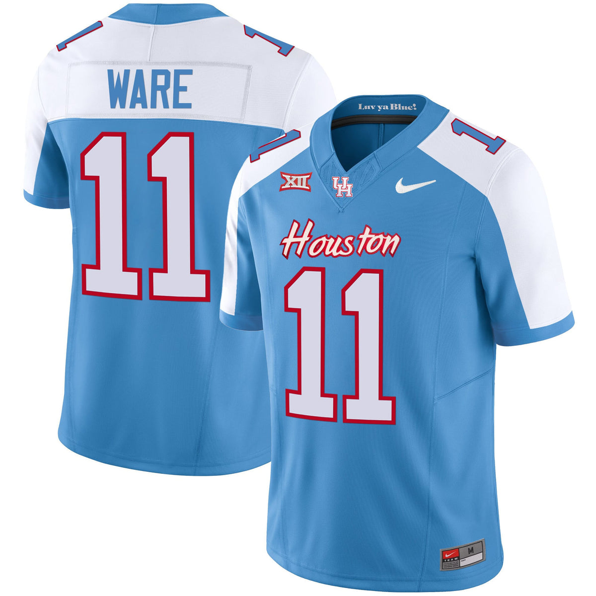 Men's Houston Cougars 2023 Oilers Inspired Vapor Jersey - All Stitched