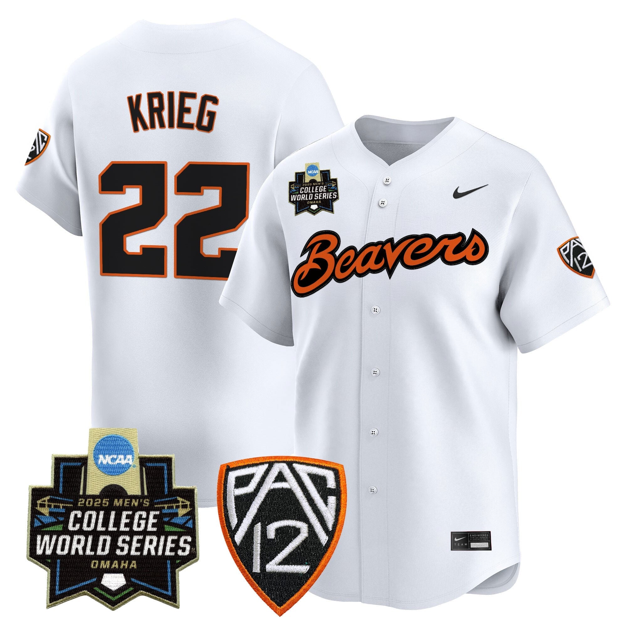 Youth's Oregon State Beavers 2025 World Series Vapor Premier Limited Jersey - All Stitched