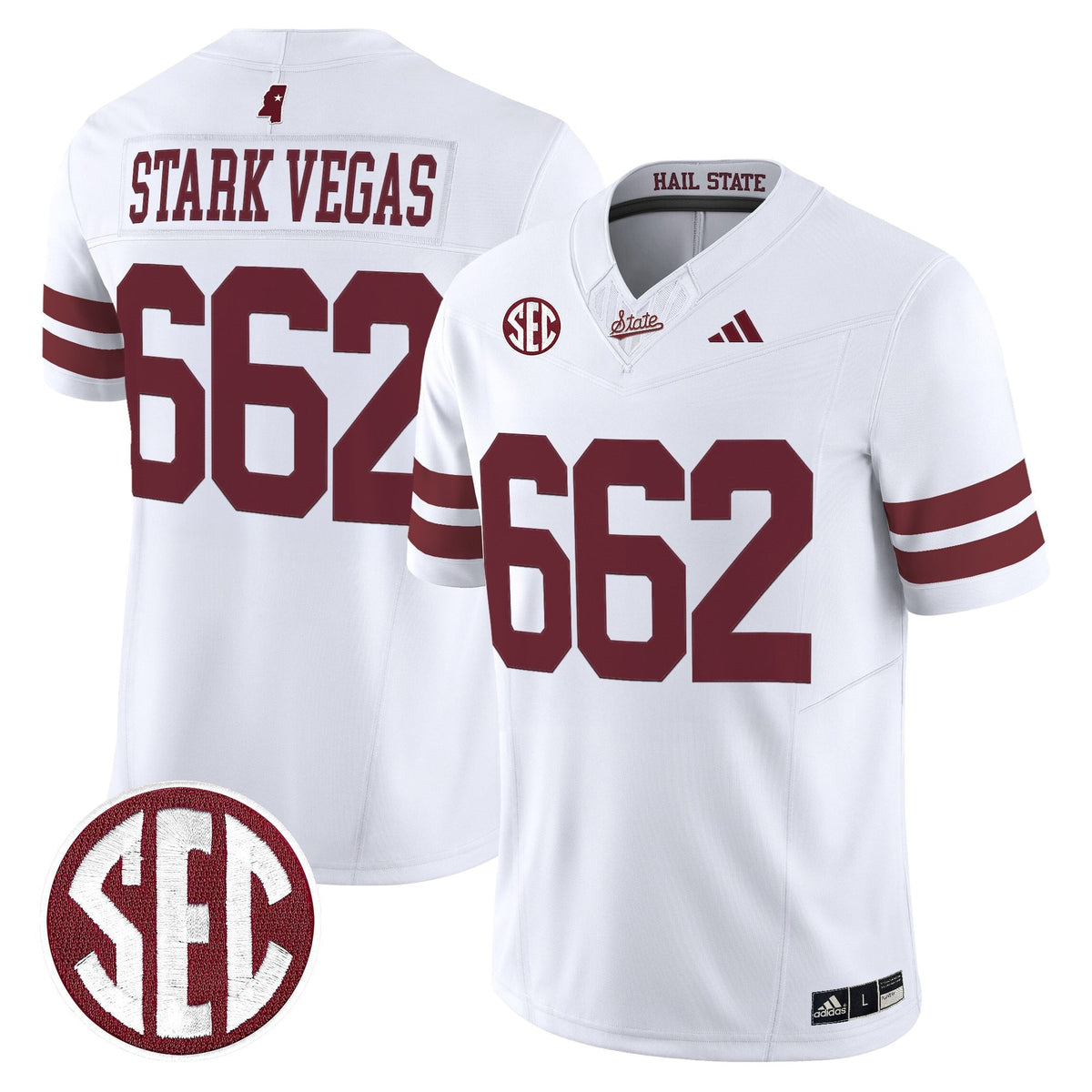 Men's Mississippi State Bulldogs 'Dark Mode' Vapor Limited Jersey - All Stitched