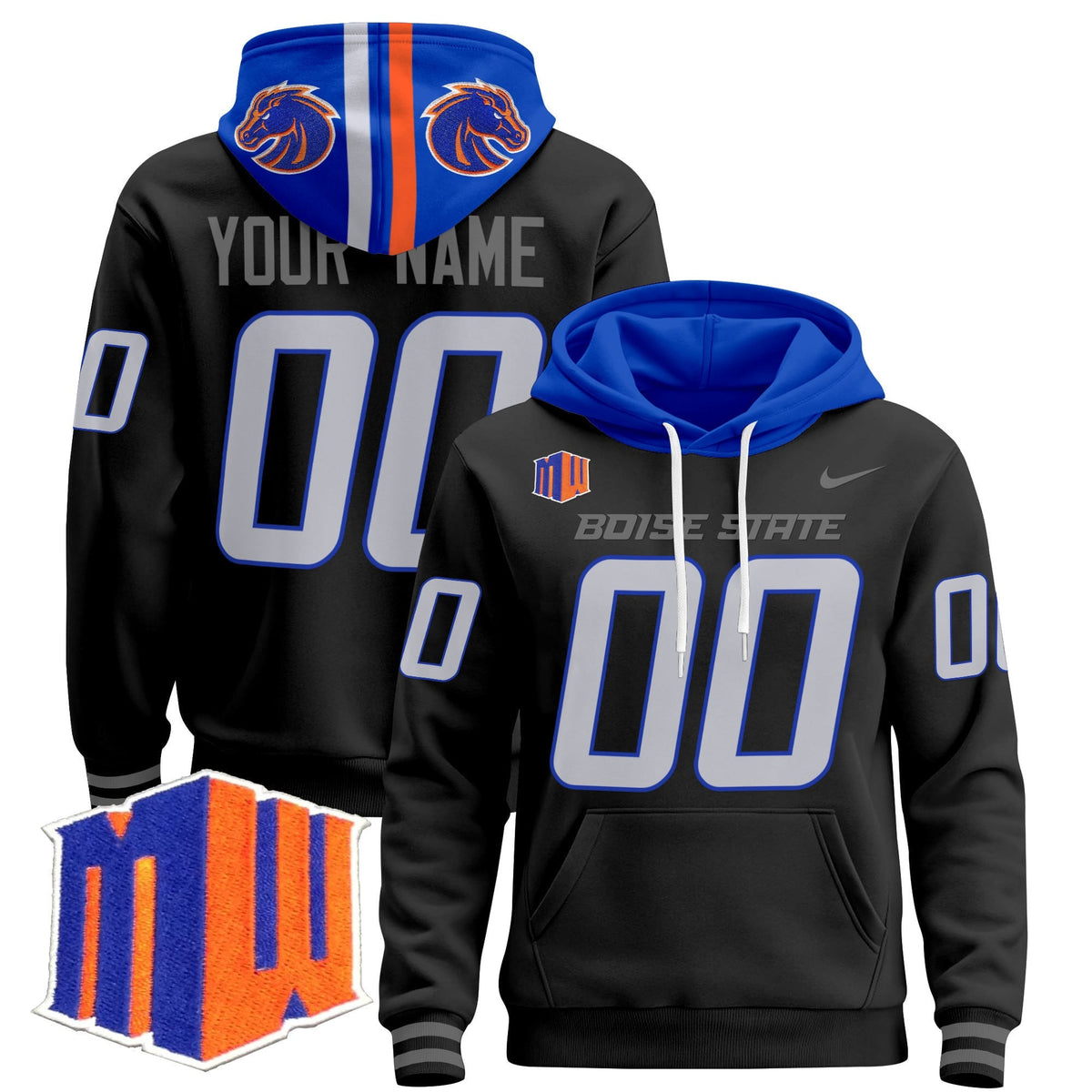 Boise State Broncos 2024 Custom Pullover Hoodie