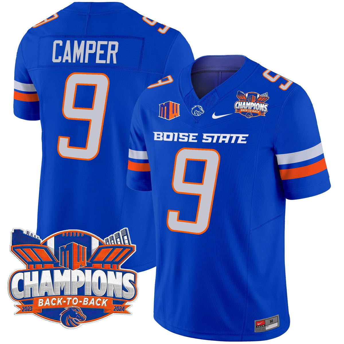 Men's Boise State Broncos 2024 Back To Back Champions Vapor Limited Jersey - All Stitched