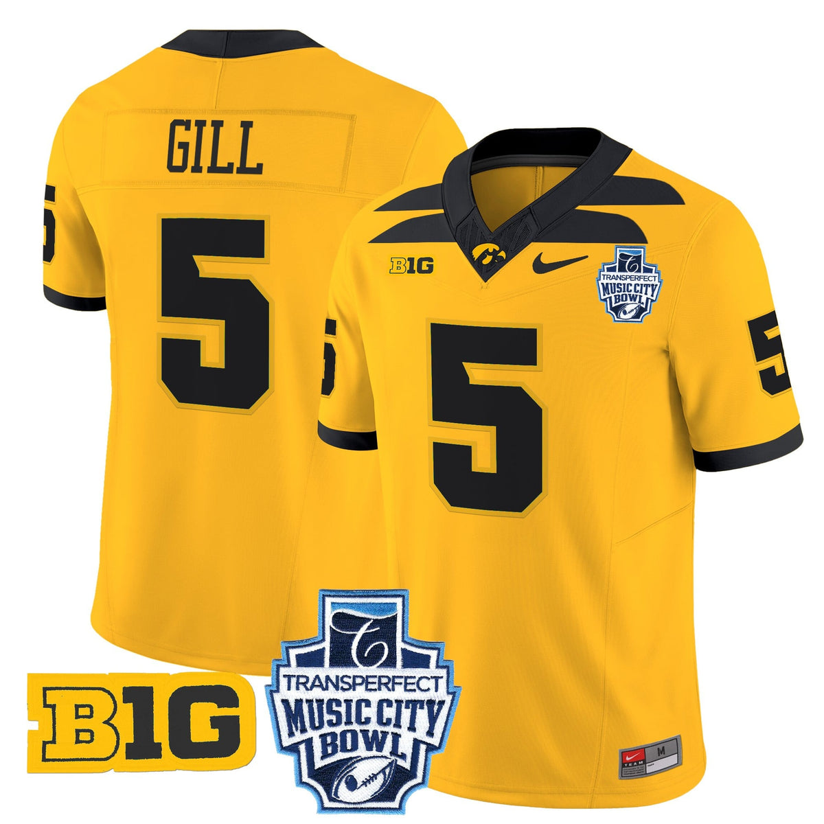 Men's Iowa Hawkeyes 2024 Music City Bowl Vapor Limited Jersey - All Stitched
