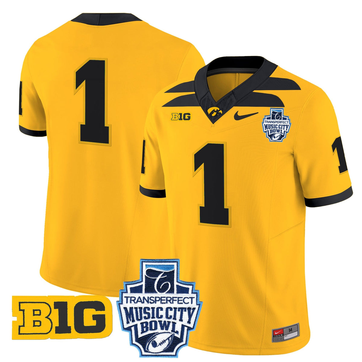 Men's Iowa Hawkeyes 2024 Music City Bowl Vapor Limited Jersey - All Stitched