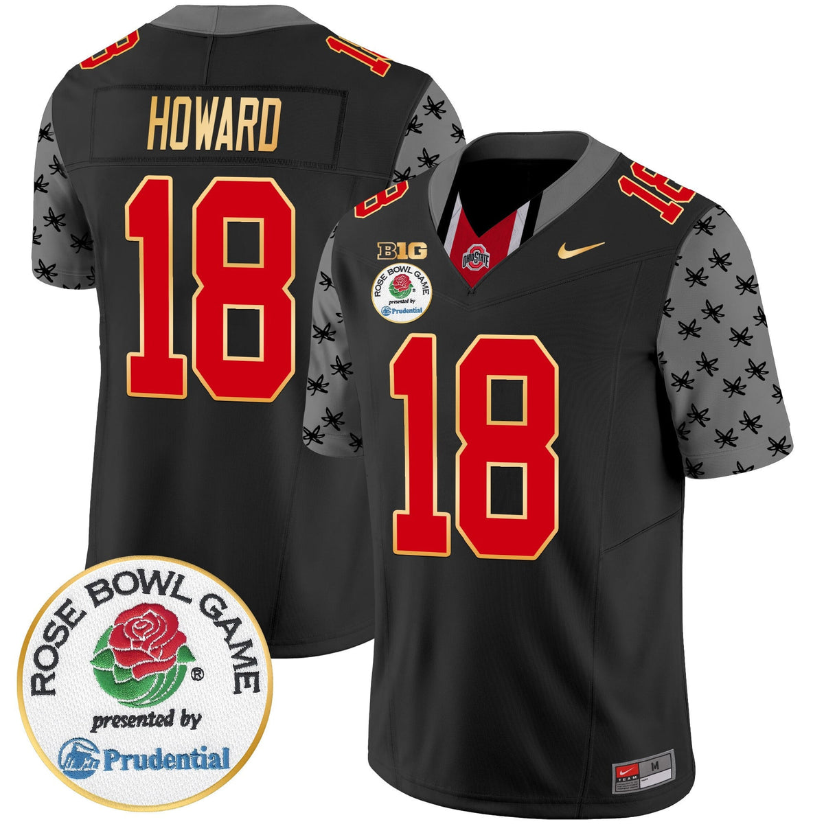 Men's Ohio State Buckeyes Rose Bowl Gold Trim Vapor Limited Jersey - All Stitched