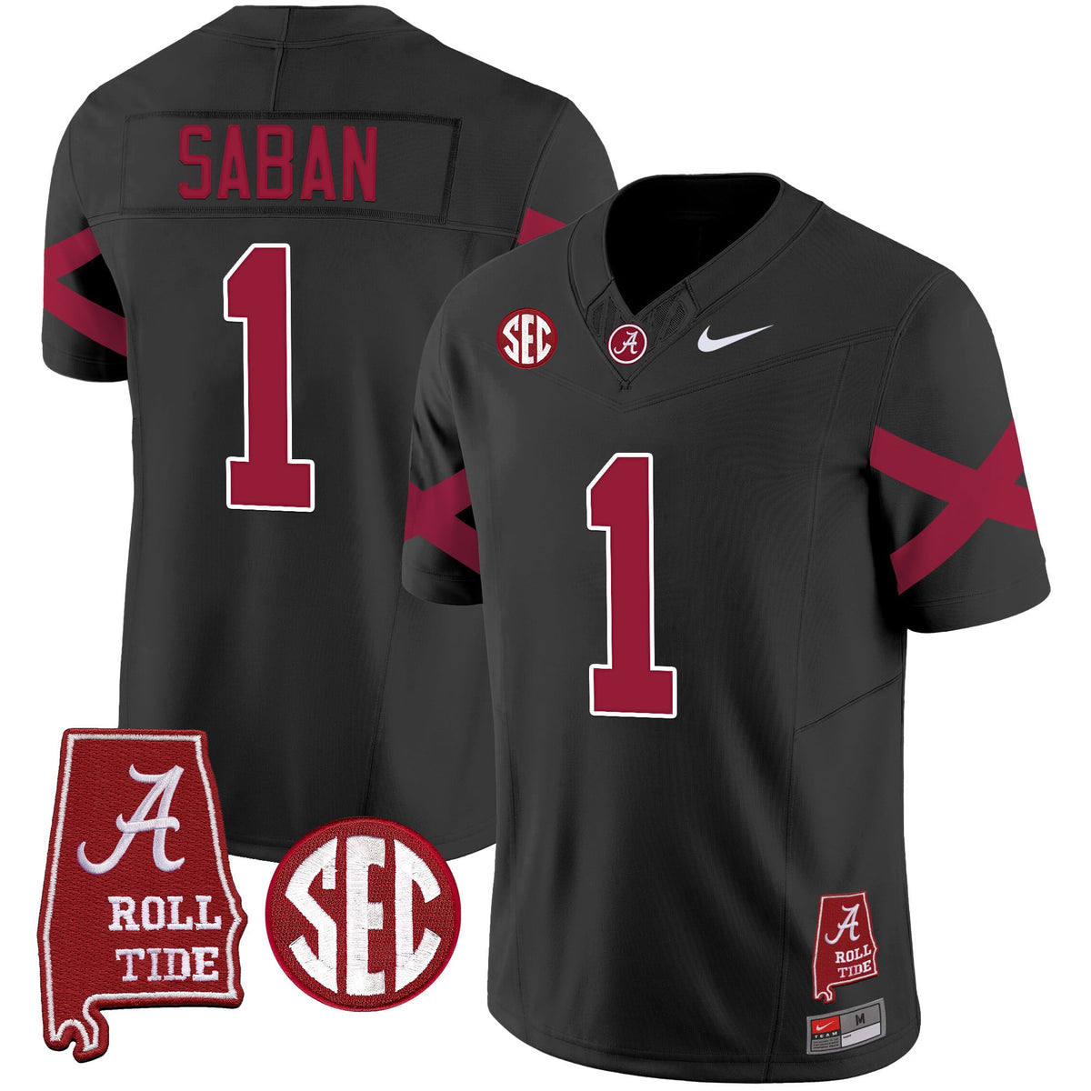 Men's Alabama Crimson Tide Vapor Limited Jersey V6 - Alabama Map - All Stitched