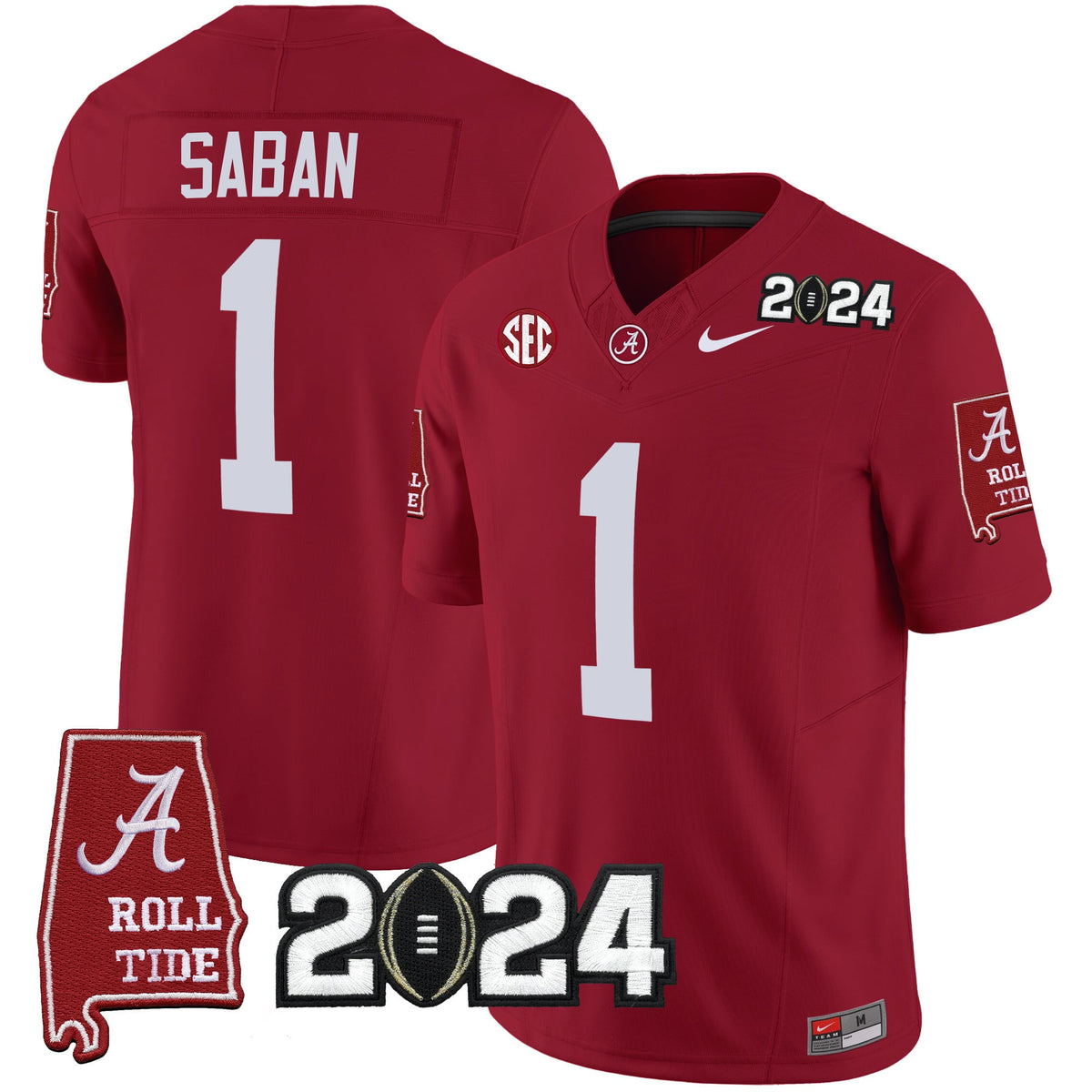 Men's Alabama Crimson Tide 2024 Vapor Limited Jersey - All Stitched