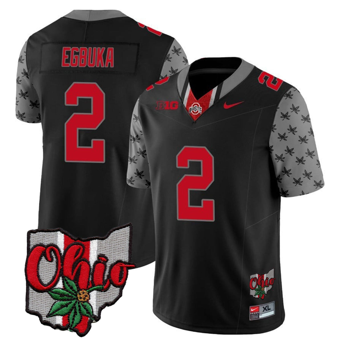 Men's Ohio State Buckeyes 2023 Gray Alternate Jersey V2 - Stitched