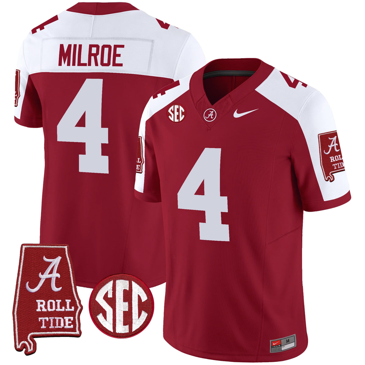 Men's Alabama Crimson Tide Vapor Limited Jersey V3 - Alabama Map - All Stitched