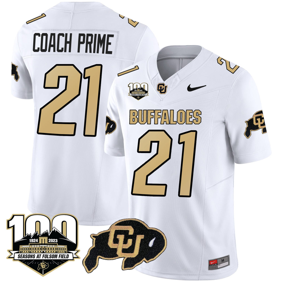 Men's Colorado Buffaloes 100 Seasons Patch Vapor Limited Jersey - All Stitched