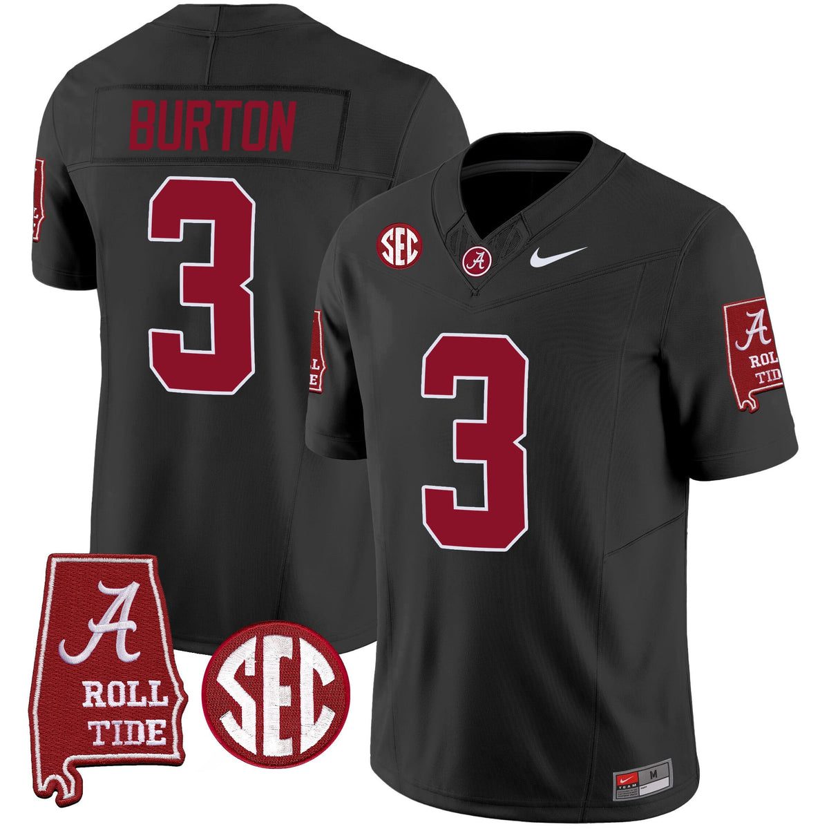 Men's Alabama Crimson Tide Vapor Limited Jersey V5 - Alabama Map - All Stitched