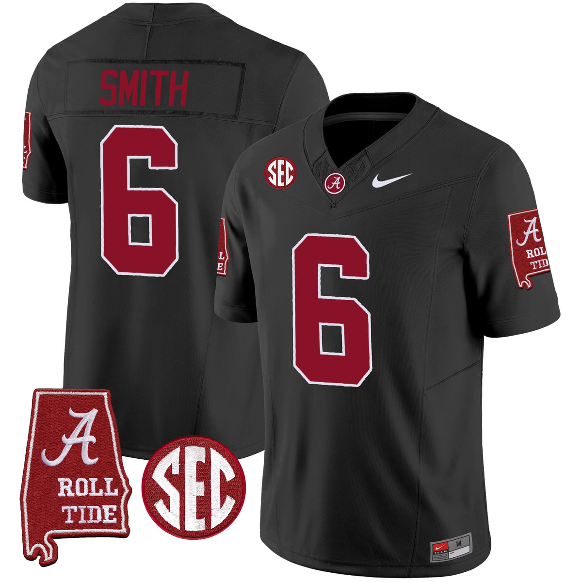 Men's Alabama Crimson Tide Vapor Limited Jersey V5 - Alabama Map - All Stitched