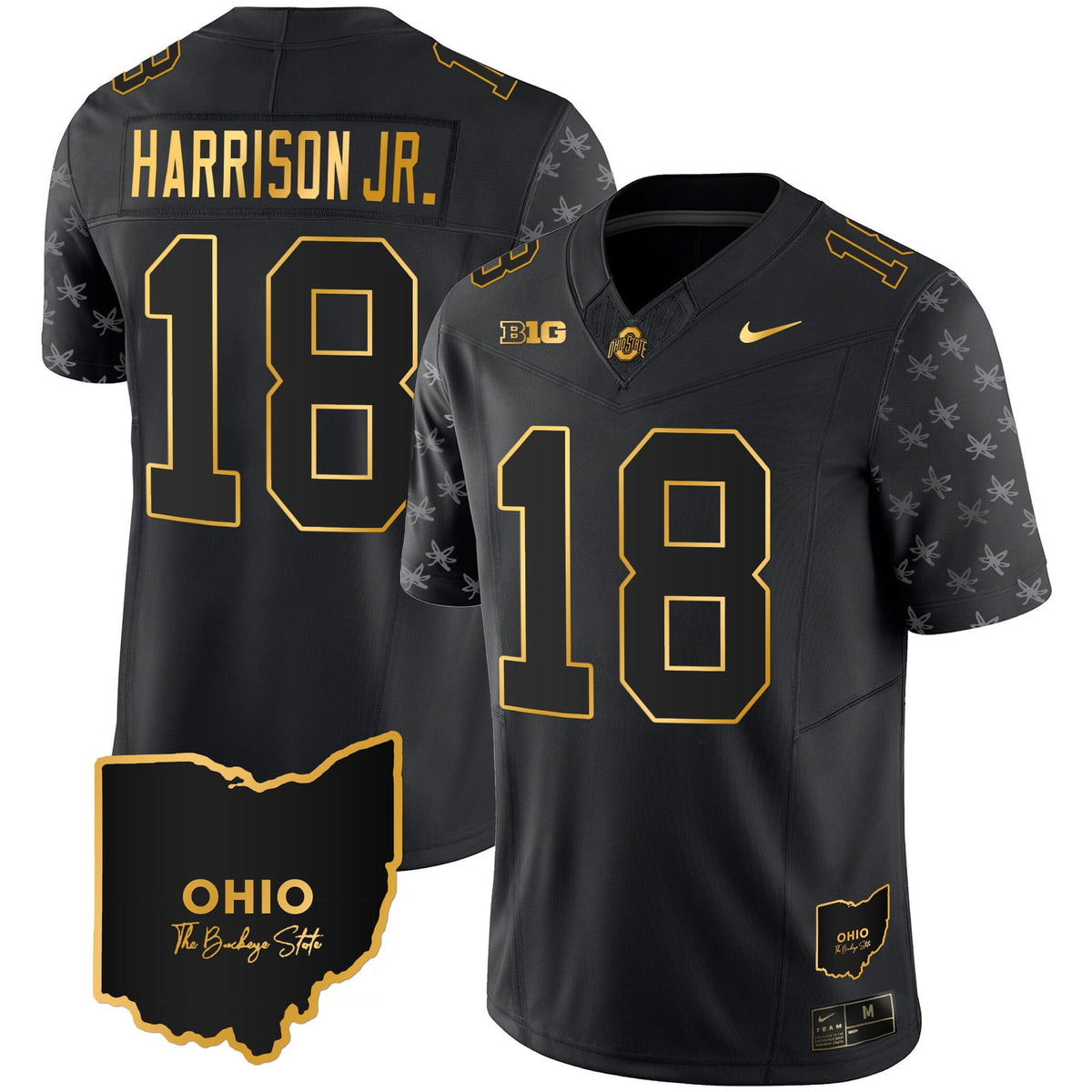 Men's Ohio State Buckeyes 2023 Alternate Gold Jersey - Stitched