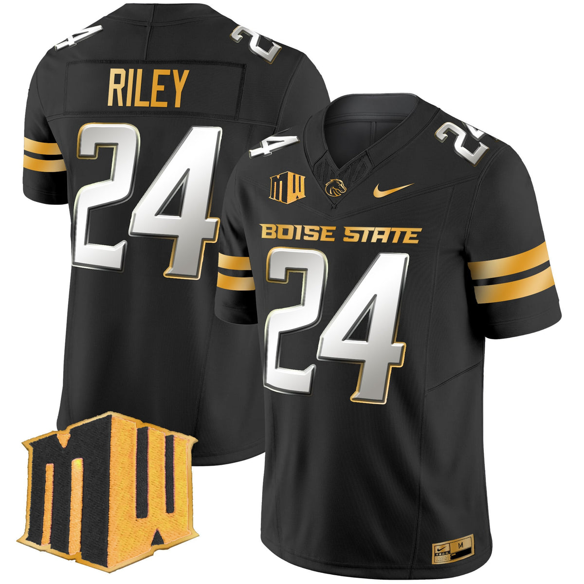 Men's Boise State Broncos 2024 Gold Vapor Limited Jersey - All Stitched