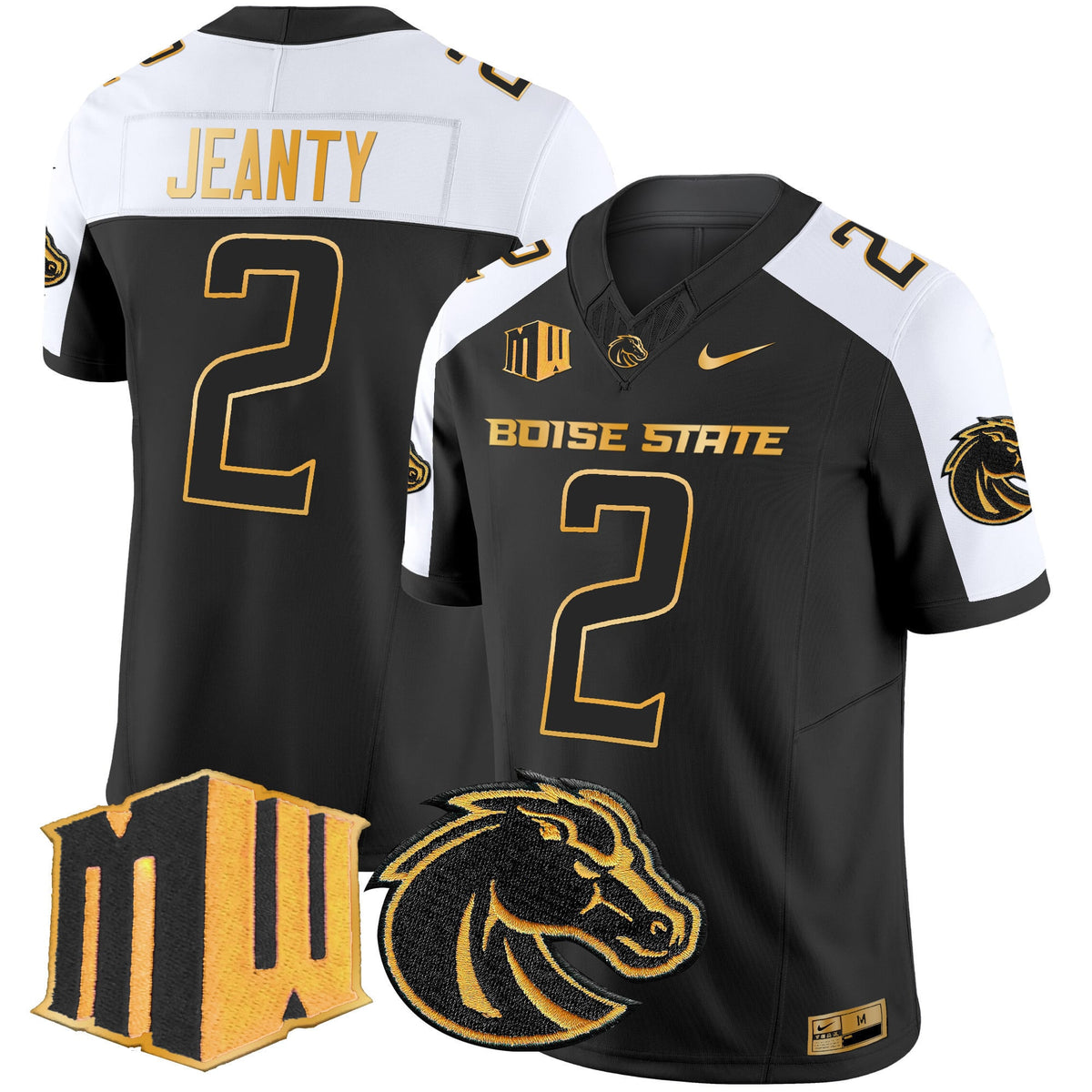 Men's Boise State Broncos 2024 Gold Vapor Limited Jersey - All Stitched