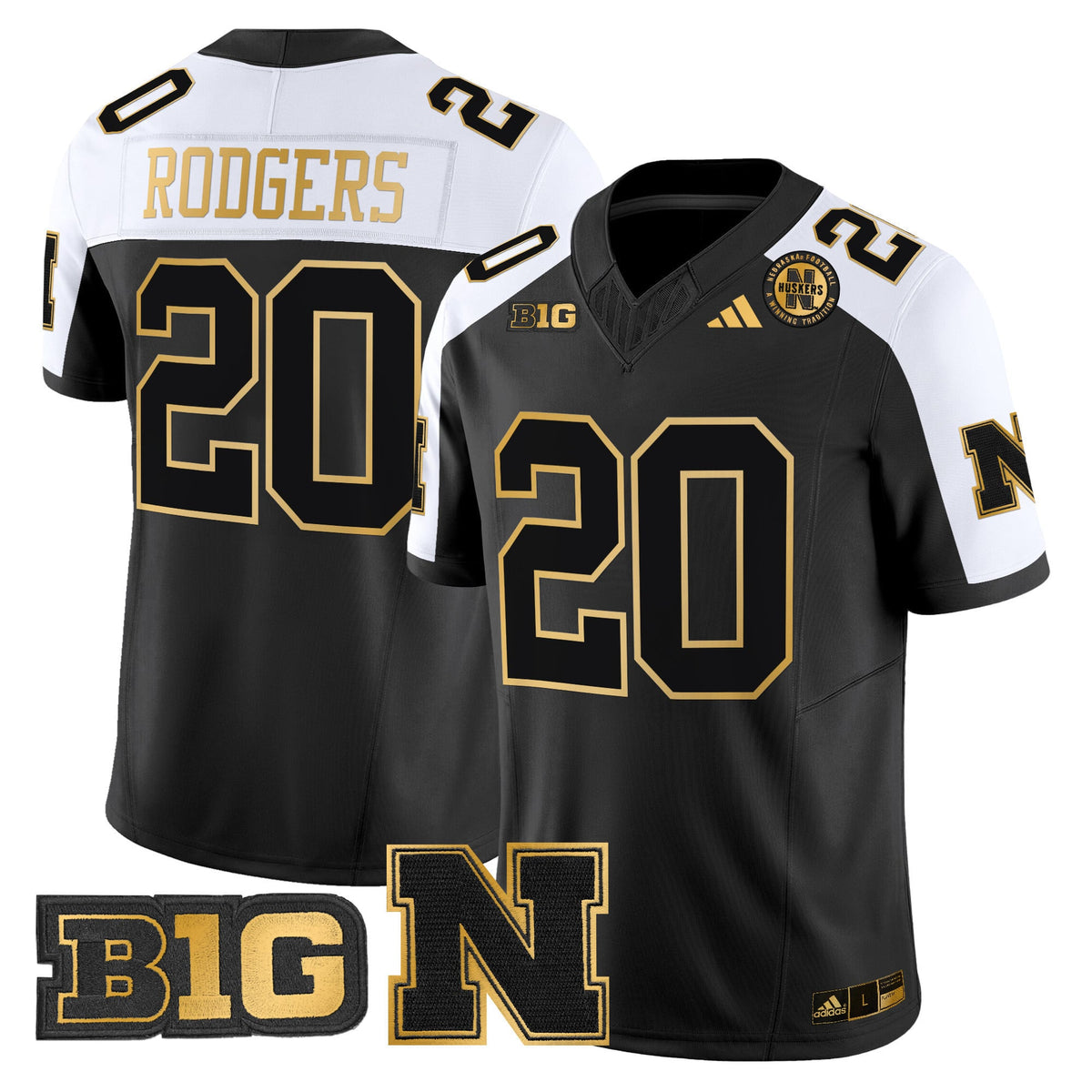 Men's Nebraska Cornhuskers 2024 Gold Vapor Limited Jersey - All Stitched