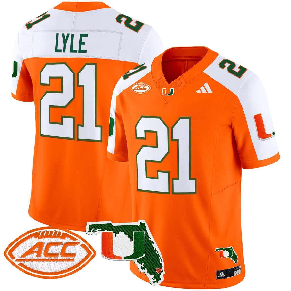 Men's Miami Hurricanes 2024 Florida Patch Vapor Limited Jersey - All Stitched
