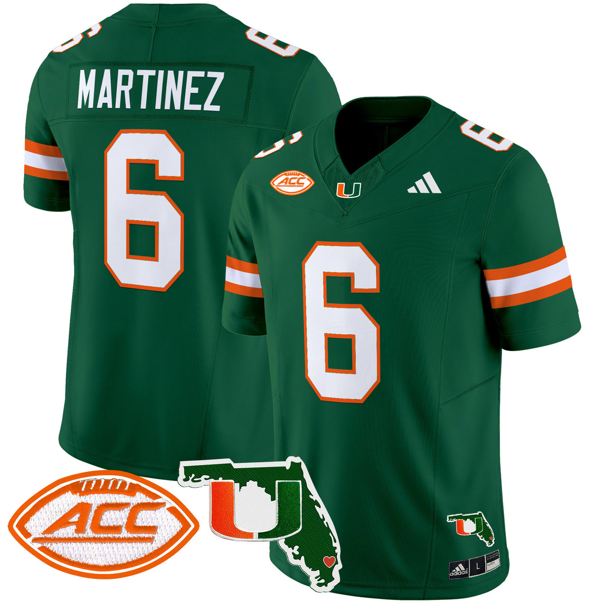 Men's Miami Hurricanes 2024 Florida Patch Vapor Limited Jersey - All Stitched