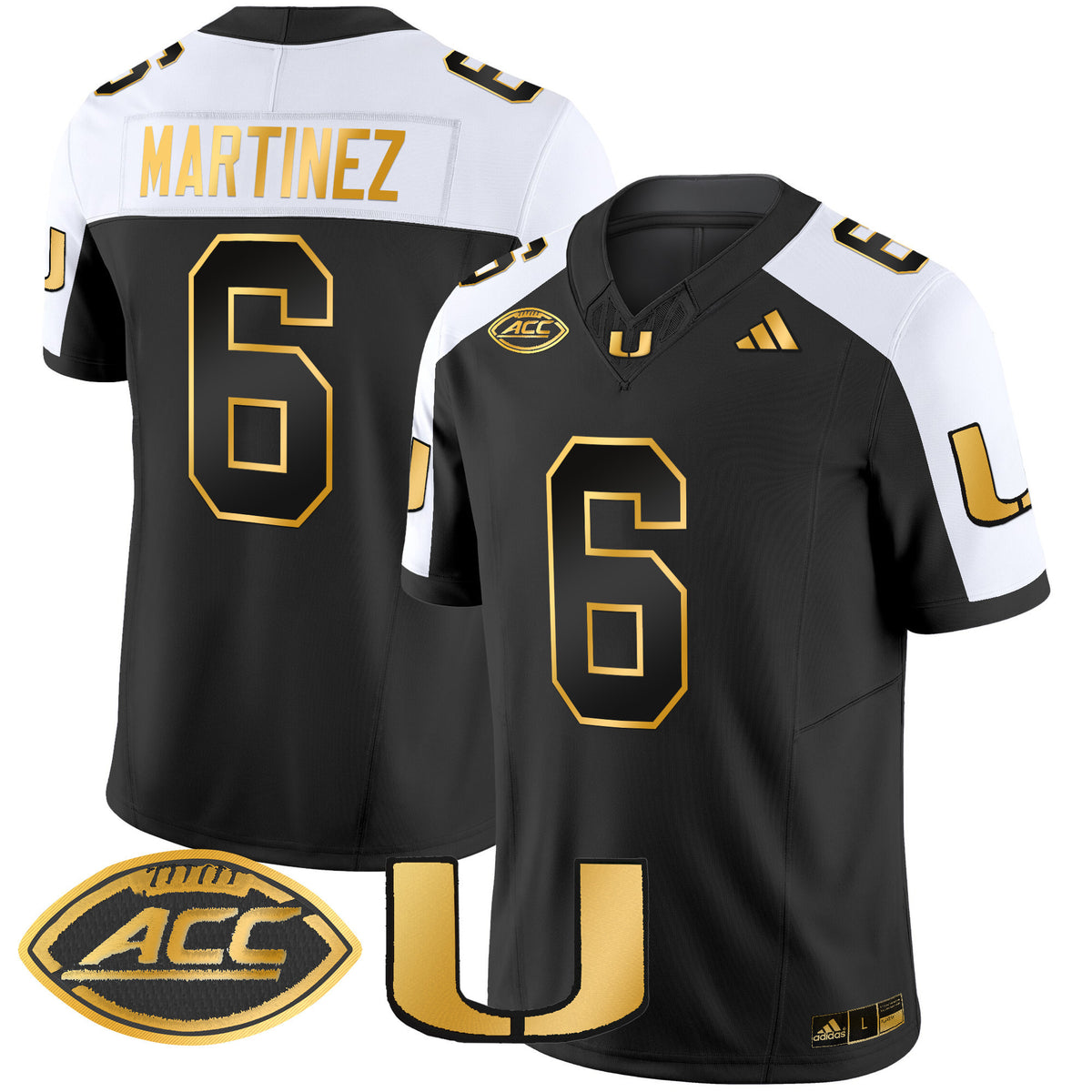 Men's Miami Hurricanes 2024 Gold Vapor Limited Jersey - All Stitched