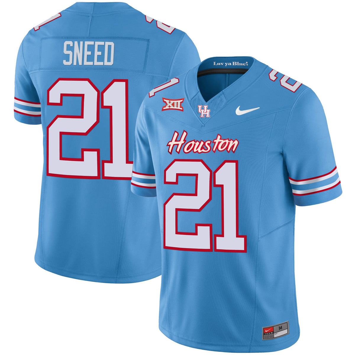 Men's Houston Cougars 2023 Oilers Inspired Vapor Jersey V5 - All Stitched