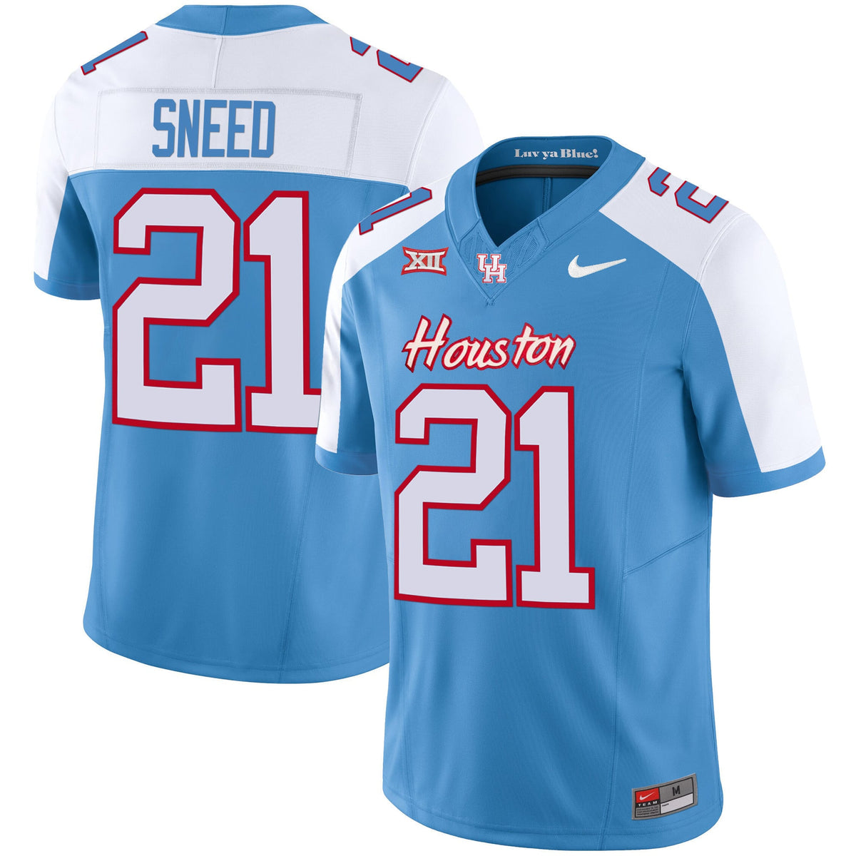 Men's Houston Cougars 2023 Oilers Inspired Vapor Jersey V5 - All Stitched