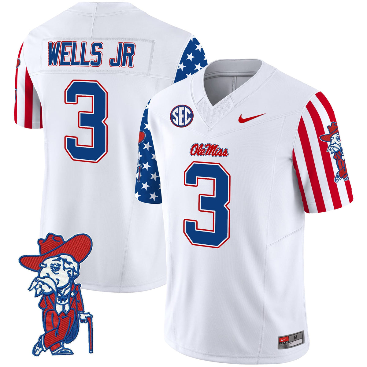 Men's Ole Miss Rebels American Style Vapor Limited Jersey - All Stitched