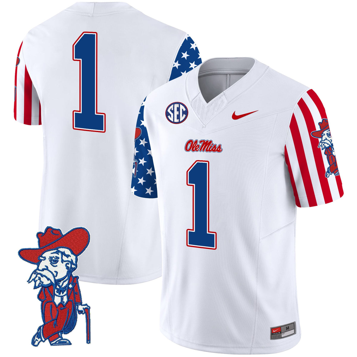 Men's Ole Miss Rebels American Style Vapor Limited Jersey - All Stitched
