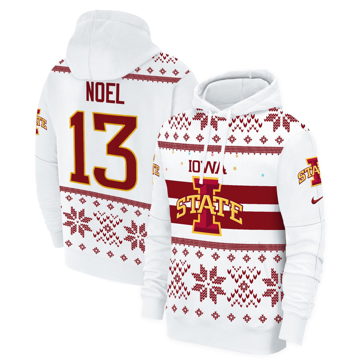 Iowa State Cyclones 2024 Christmas Fleece Pullover Hoodie - All Printed