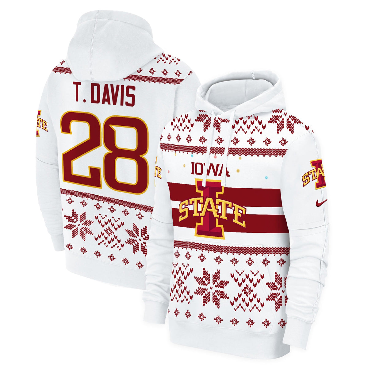 Iowa State Cyclones 2024 Christmas Fleece Pullover Hoodie - All Printed