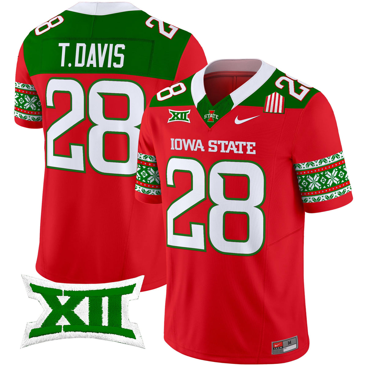Men's Iowa State Cyclones 2024 Christmas Vapor Limited Jersey - All Stitched