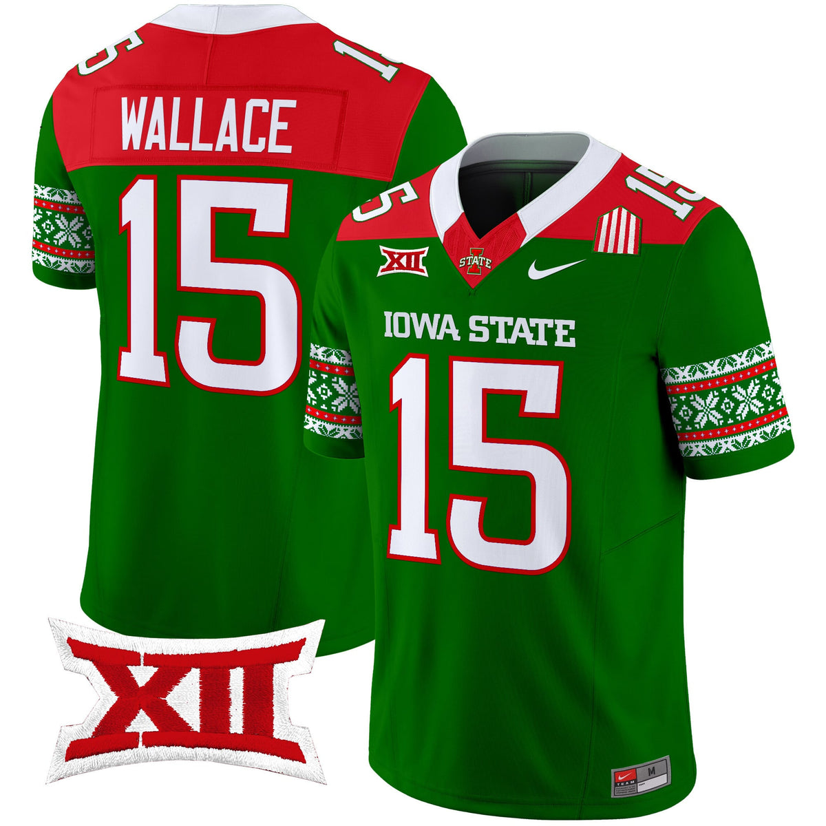 Men's Iowa State Cyclones 2024 Christmas Vapor Limited Jersey - All Stitched