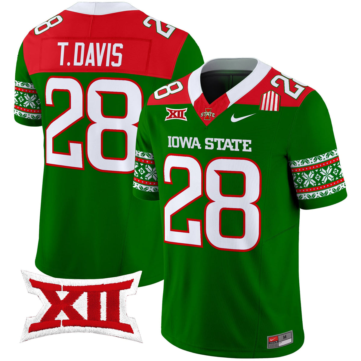 Men's Iowa State Cyclones 2024 Christmas Vapor Limited Jersey - All Stitched