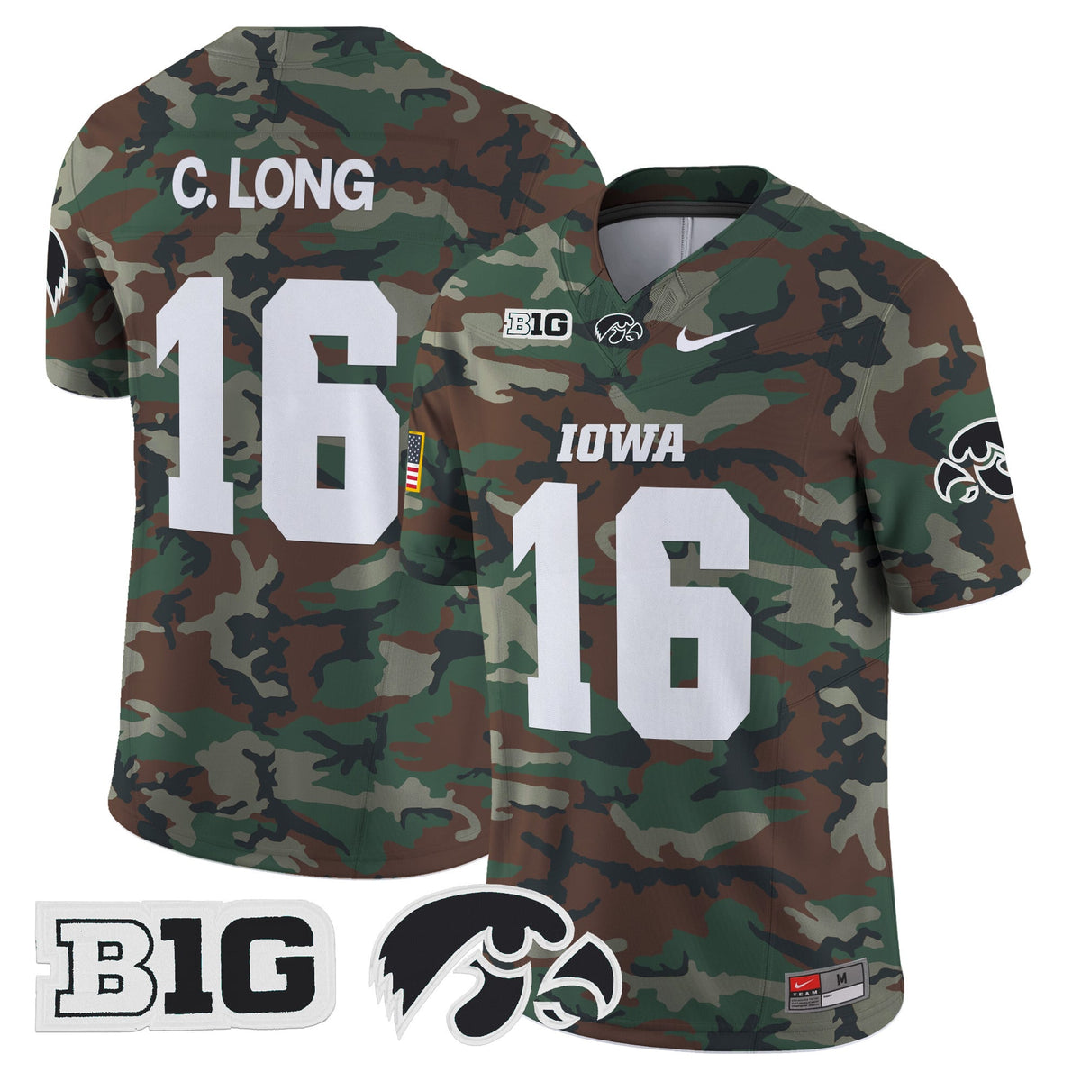 Iowa Hawkeyes 2024 Military Vapor Limited Jersey - All Stitched