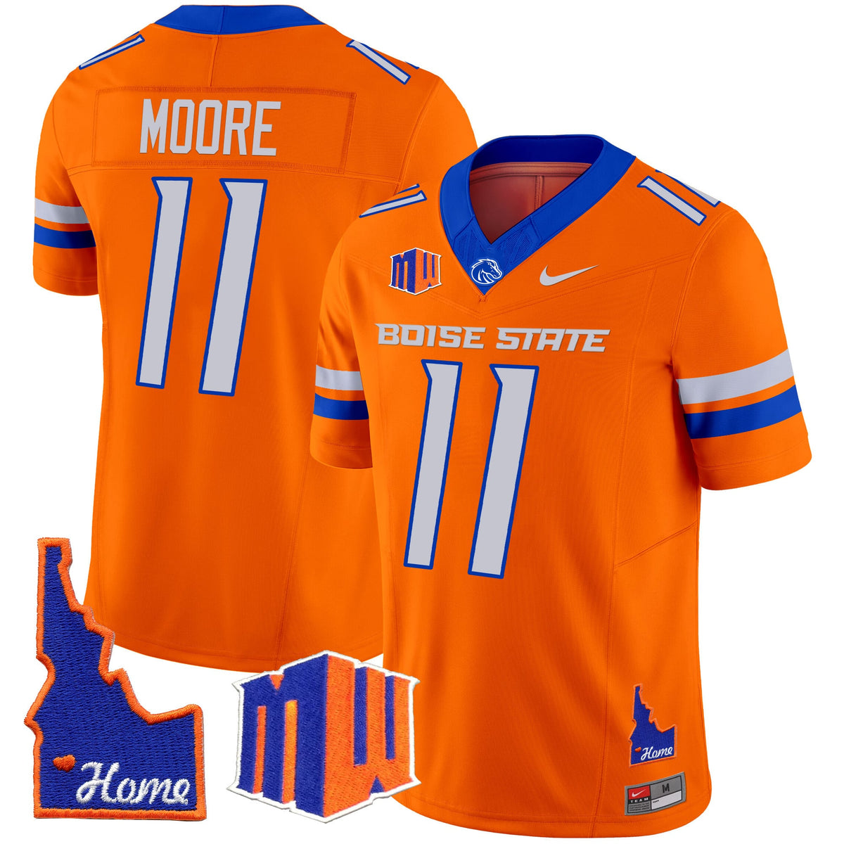 Men's Boise State Broncos 2024 Home Patch Vapor Limited Jersey - All Stitched